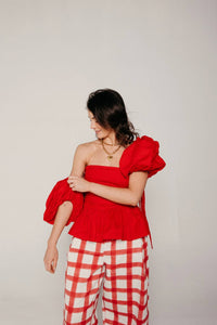 Sixxta - Jacinta Peplum Sleevess Top