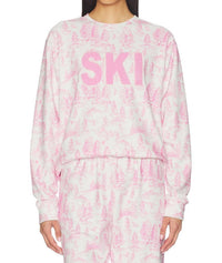 Beach Riot Cassia Ski Top in powder pink toile - women's sweater - alternate view