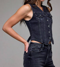 Hidden - Fitted Denim Vest