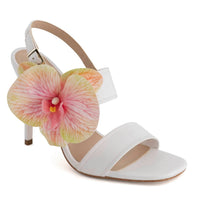 Andrea Women's Spring Heeled Sandals in white - women's sandal