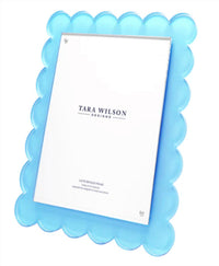 Tara Wilson Designs Scallop Acrylic Picture Frame in pastel blue - item