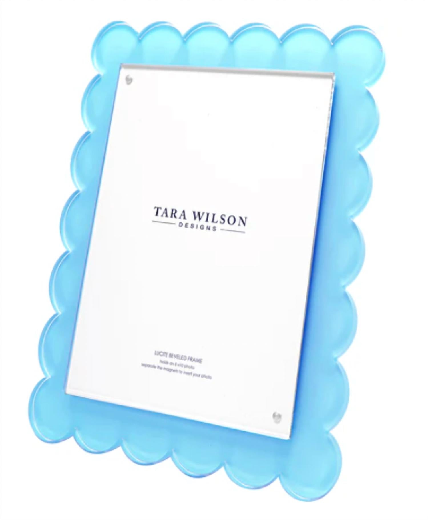 Tara Wilson Designs Scallop Acrylic Picture Frame in pastel blue - item