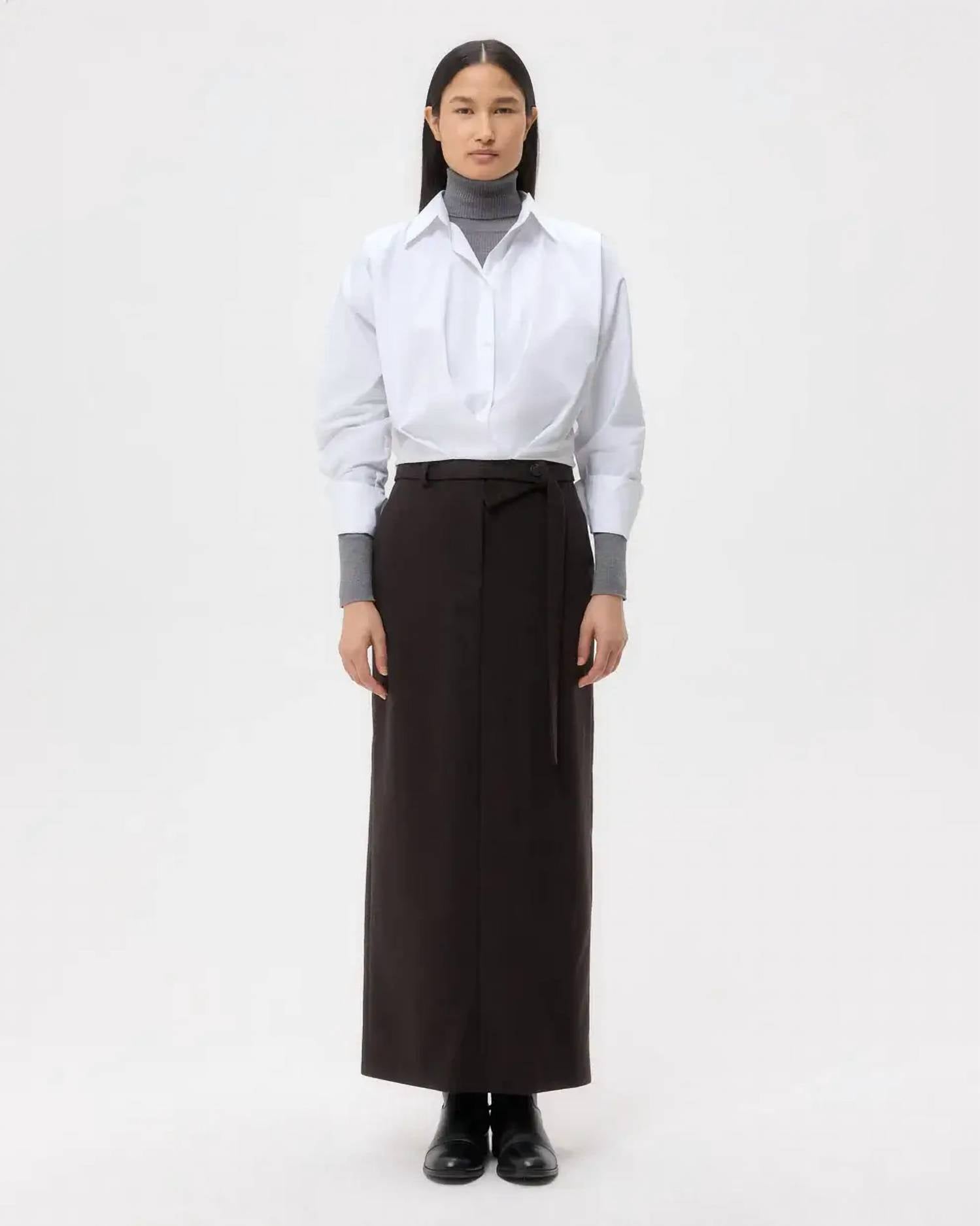 Twp - Taken Cropped Button-down Top