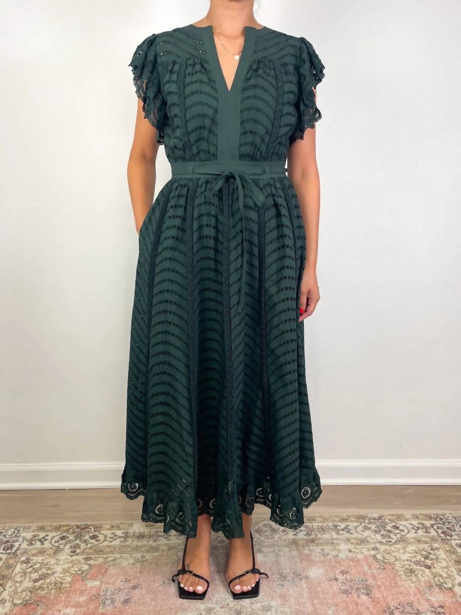 Ulla Johnson - Olga Flutter Sleeve Midi Dress