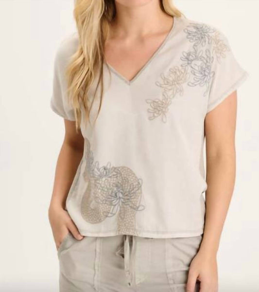 Xcvi - Jolina Embroidered V-neck Top