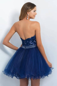 Blush Prom - Embroidered Baby Doll Cocktail Dress