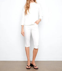 Charlie B - Rounded Hem Cotton Sweater