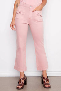Charlie B - Women's Bow Patch Pockets Pants