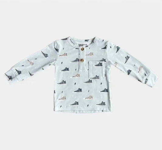 Babysprouts - Boy's Long Sleeve Henley Tee