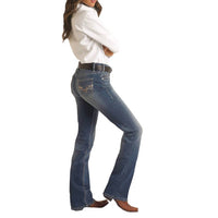 Rock & Roll Denim - Cowhide Applique Riding Jeans