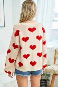 Lovely Melody - Be Mine Heart Knit Sweater