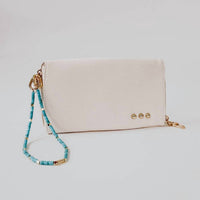 Pretty Simple Women's Beaded Bag Charm in thin blue - women's item - detail view