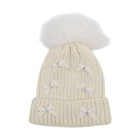 Bari Lynn - Girl's Velour Bows Winter Hat