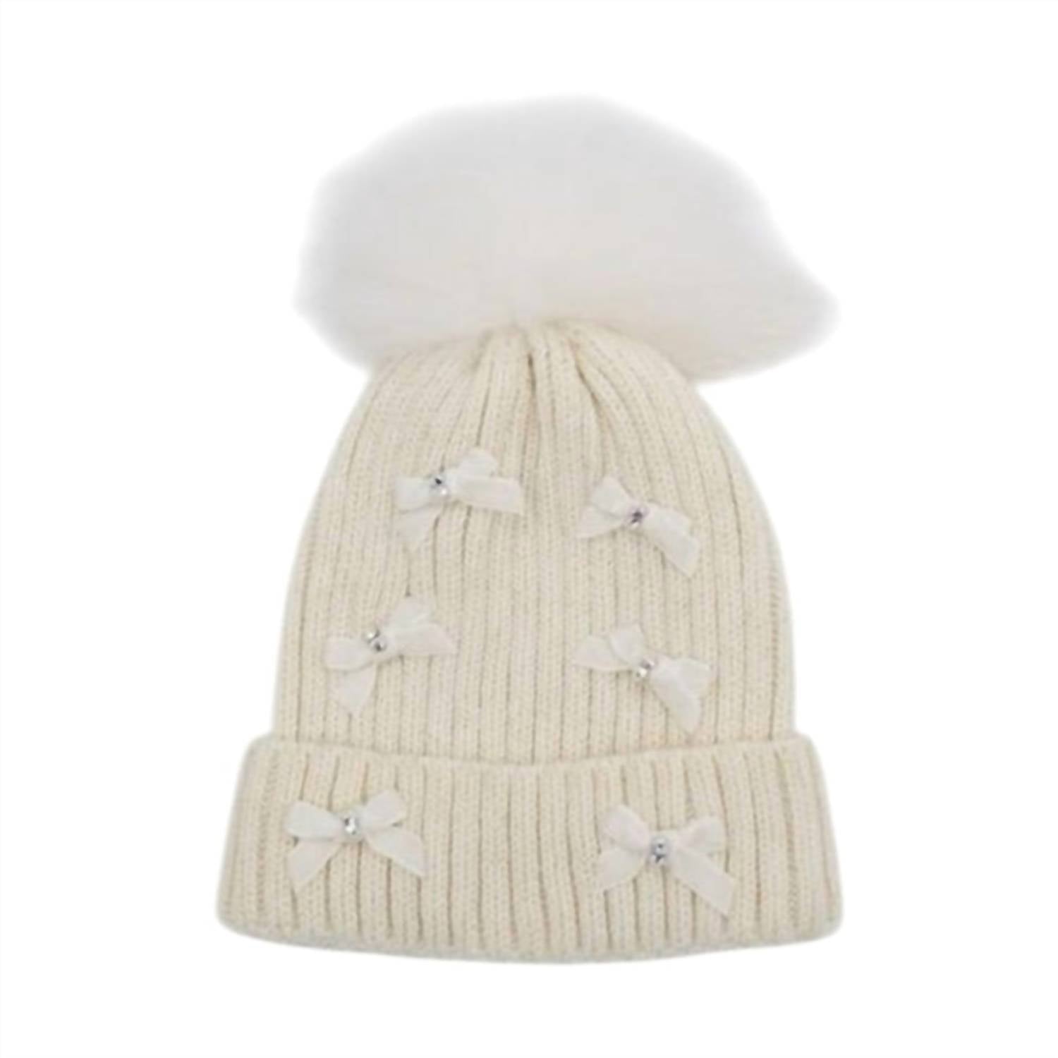 Bari Lynn - Girl's Velour Bows Winter Hat