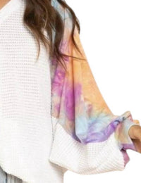 Blue Buttercup - Tie Dye Puff Sleeve Top