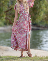 Cienna - Cleo Short Sleeve Wrap Dress