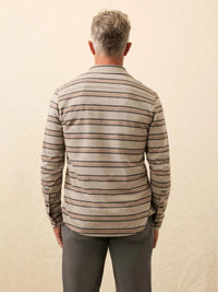 Faherty Double Pocket Legend Sweater Shirt in rock coast stripe - men's shirt - view 5