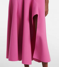 Oscar De La Renta - Draped Wool-blend Midi Dress