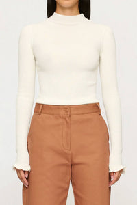 Clea - Alina Ruffle Hem Knit Top
