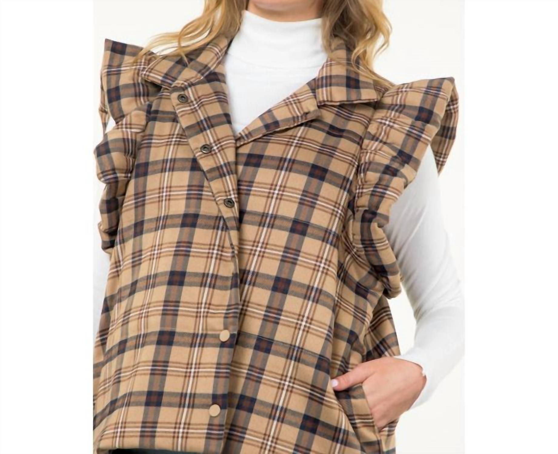 Thml - Carlette Plaid Puffer Vest