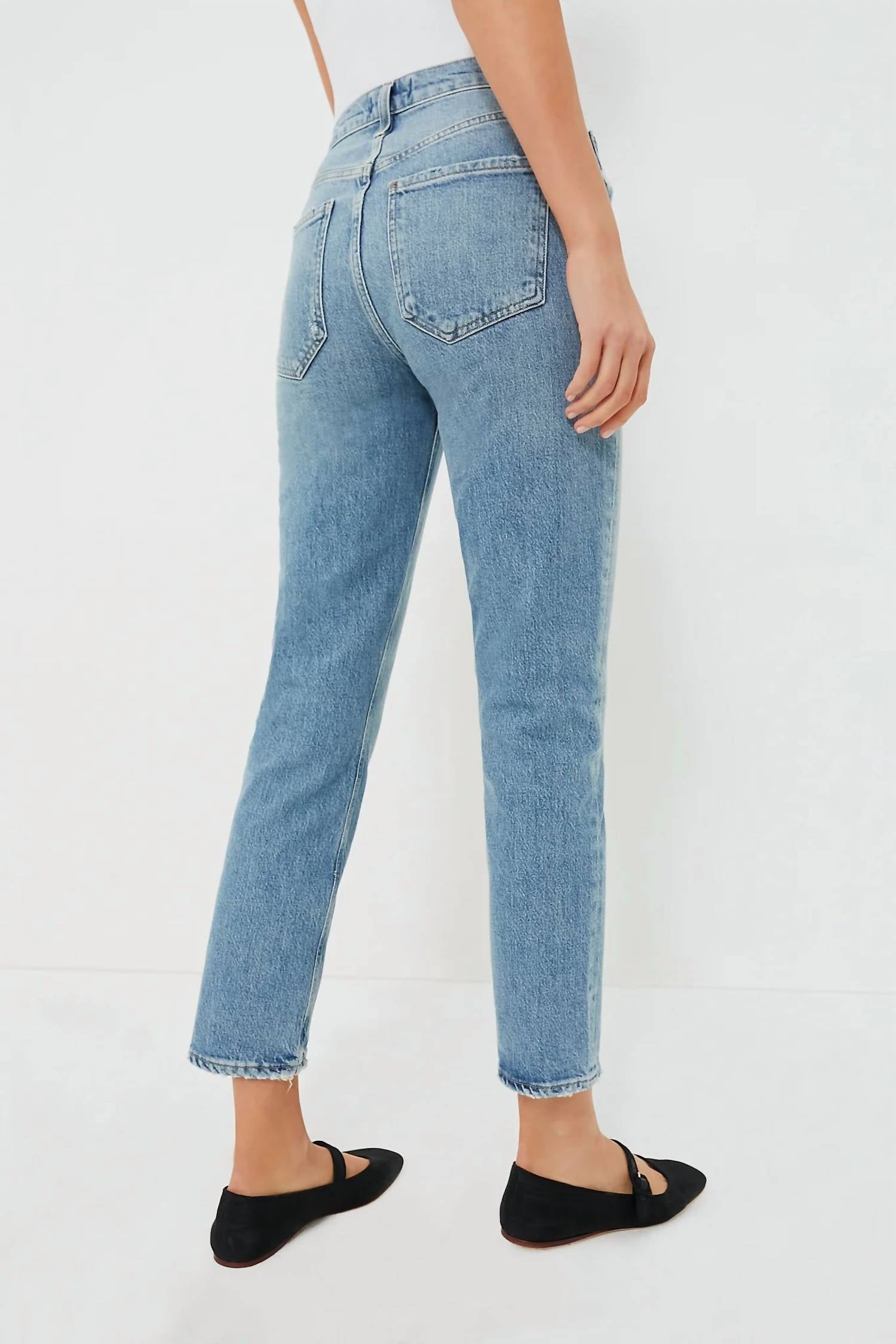 Agolde - Riley Long High Rise Straight Jeans