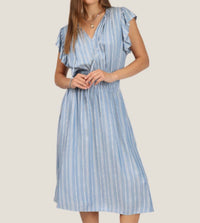 Dylan Westin Stripe Dress in denim den - women's dress