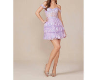 Nox Anabel - Rylan Off Shoulder Tiered Homecoming Dress