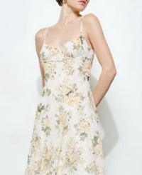 Ina Fashion - Romantic Lace Sweetheart Midi Dress