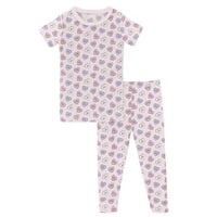 Kickee - Girl's Short Sleeve Pajama Set