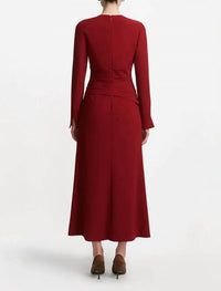 Lela Rose - LONG SLEEVE TIE WAIST DRESS