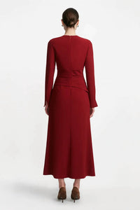 Lela Rose - LONG SLEEVE TIE WAIST DRESS