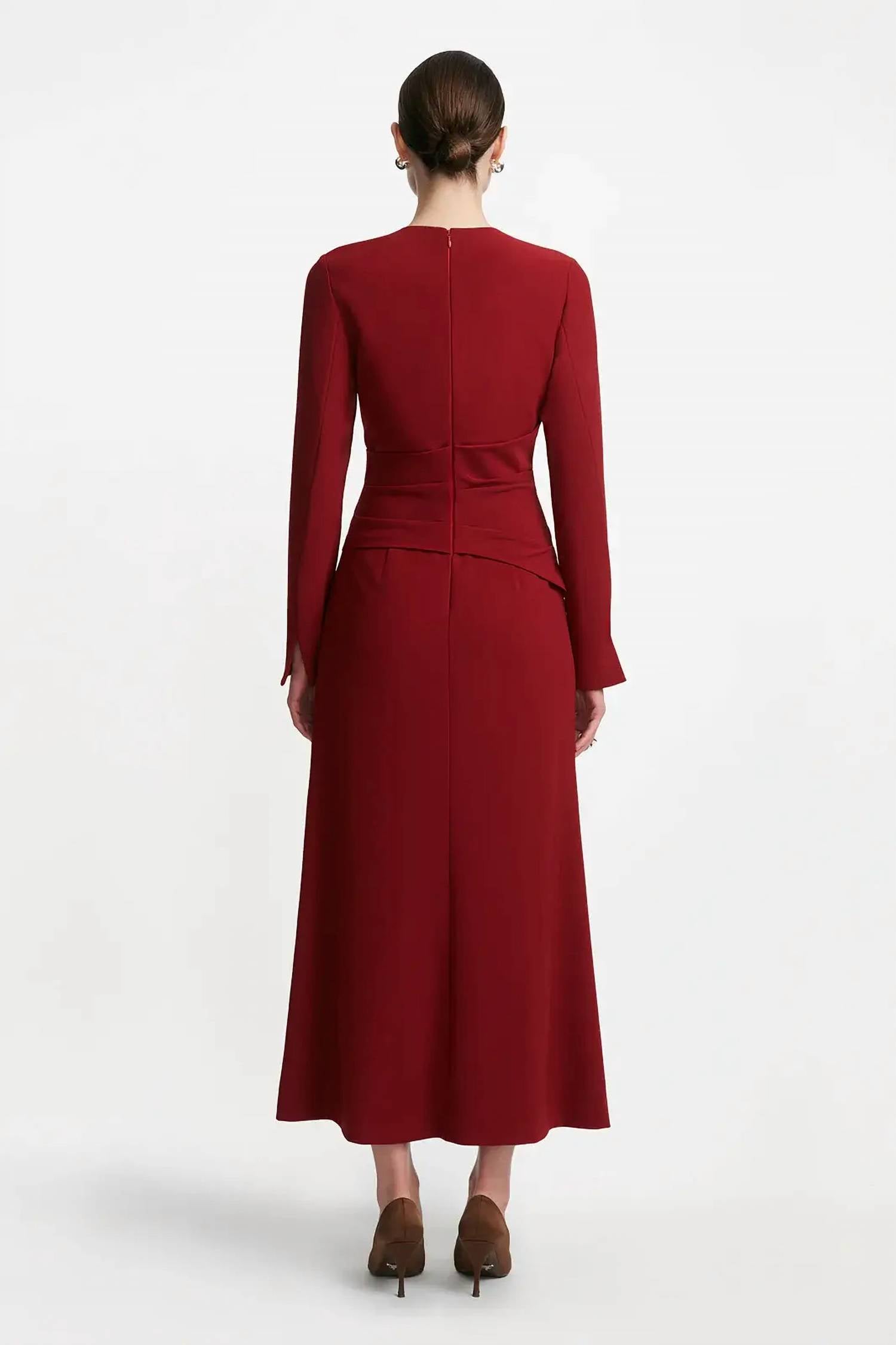 Lela Rose - LONG SLEEVE TIE WAIST DRESS