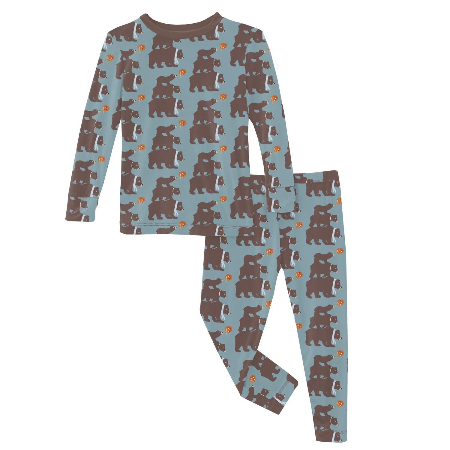 Kickee - Kids' Print Long Sleeve Pajama Set