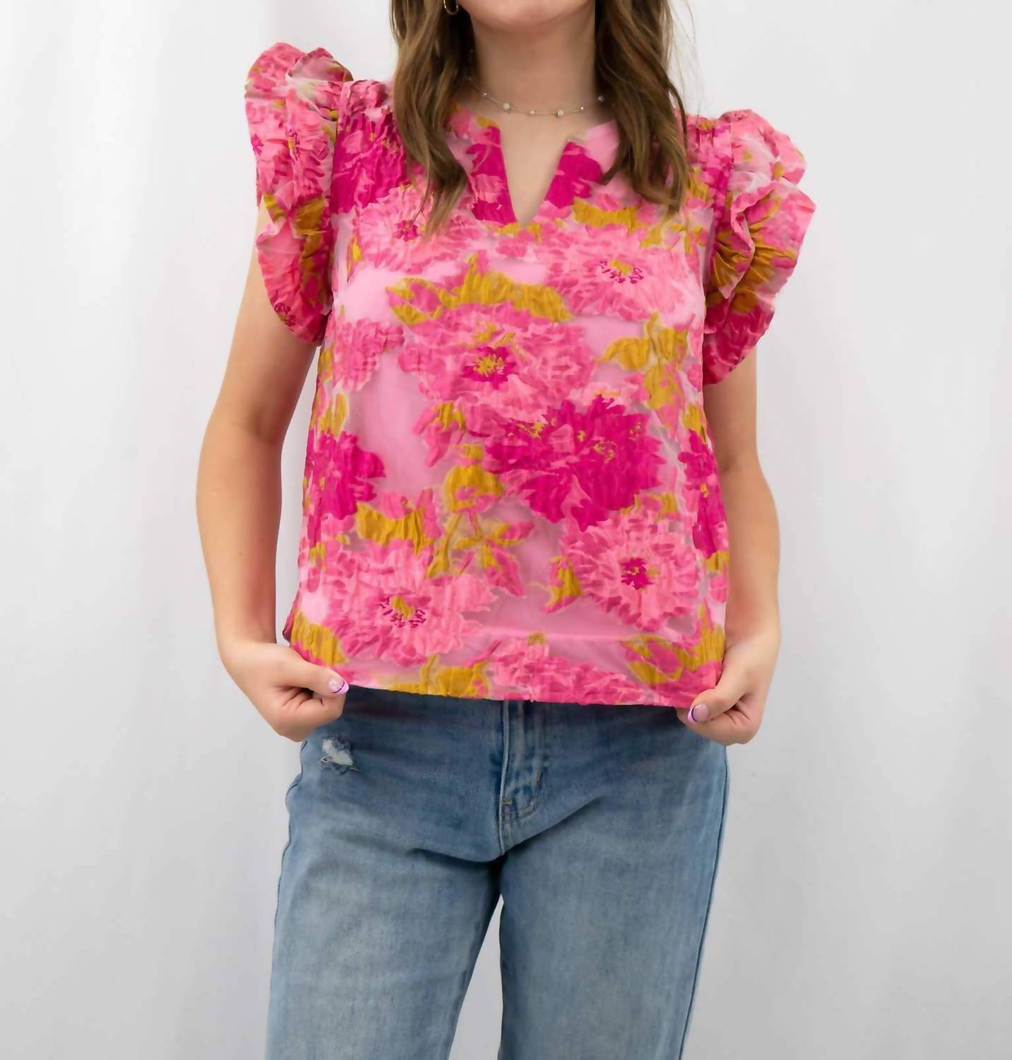 Jodifl - Organza Floral Blouse