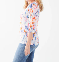 Fdj - Tawny Three Quarter V-neck Top