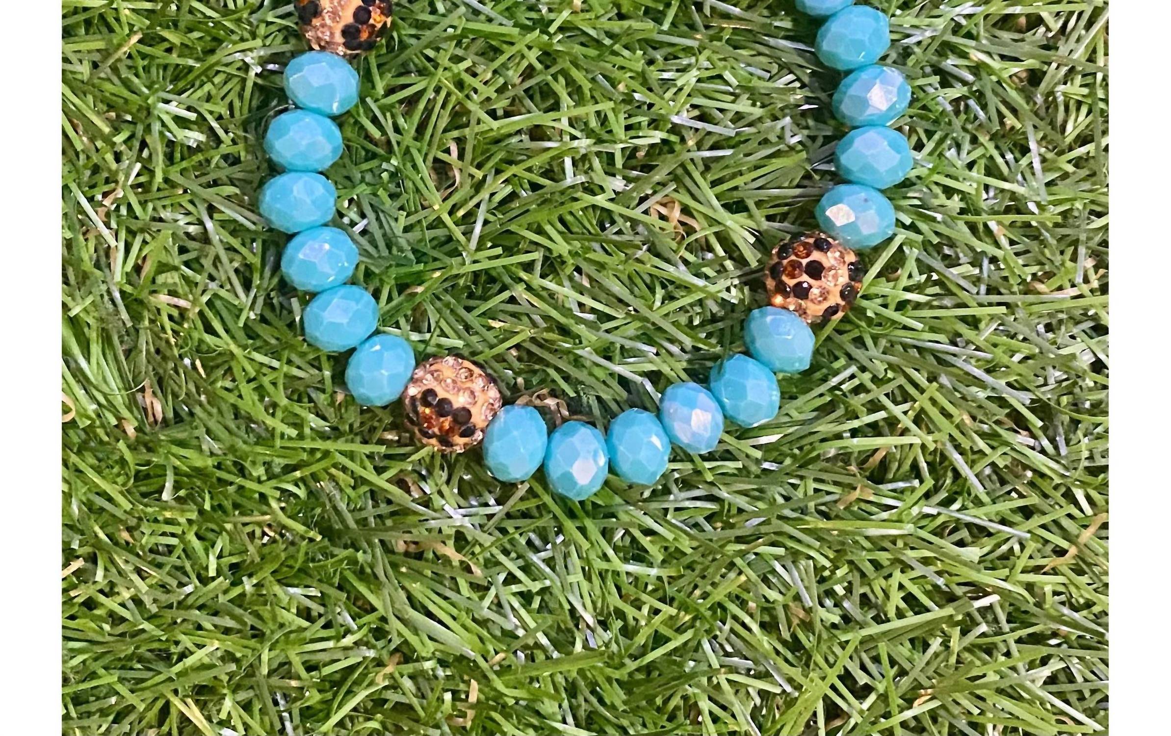 Sparkly South Wholesale - Women's Leopard Crystal Bead Bracelet