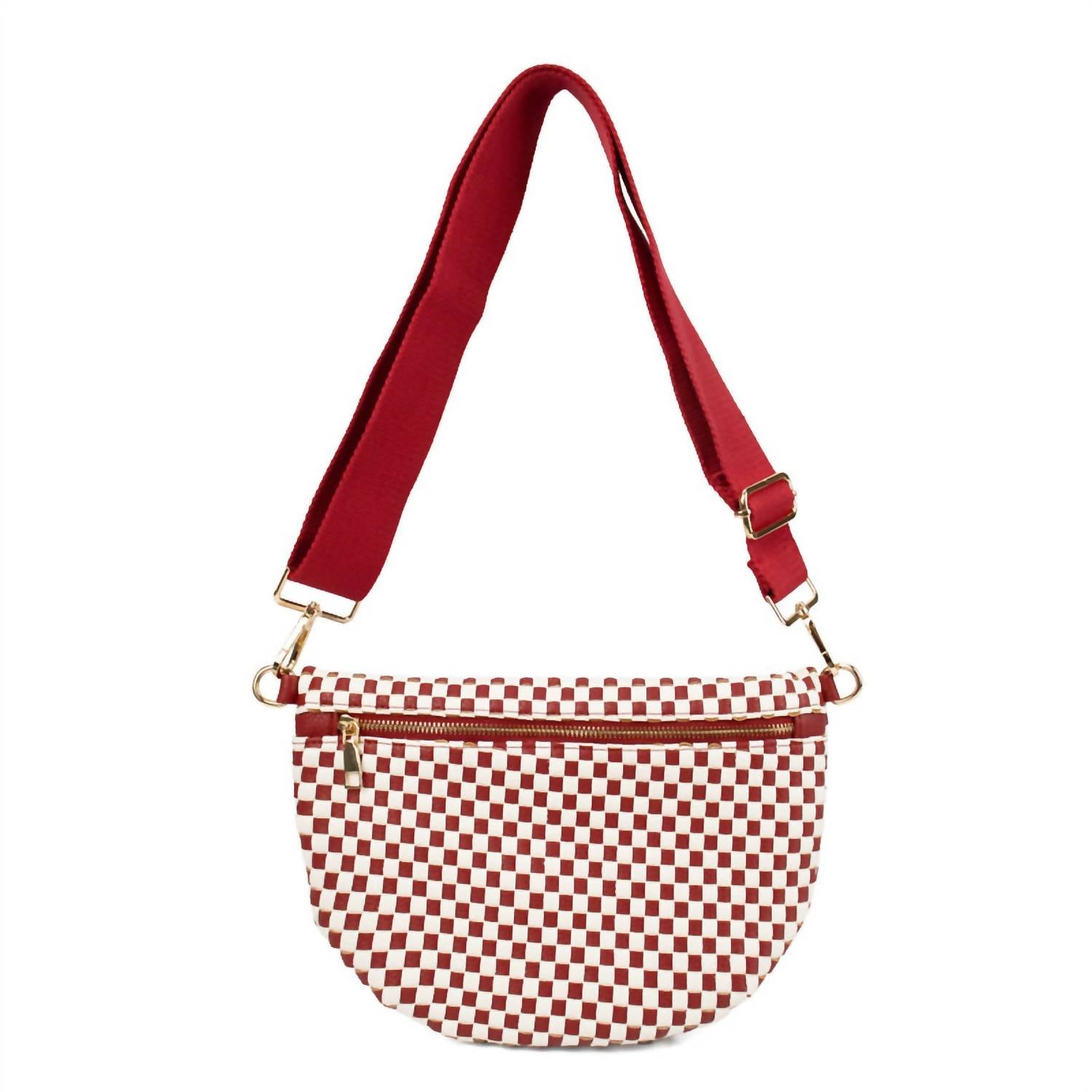 Babs+Birdie - Women's Fiona Checkered Woven Bum Bag