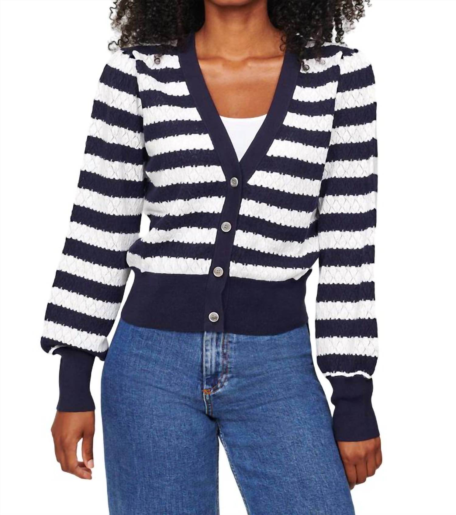 &Isla - SOFIA POINTELLE VEE CARDIGAN - Snagged & Bagged