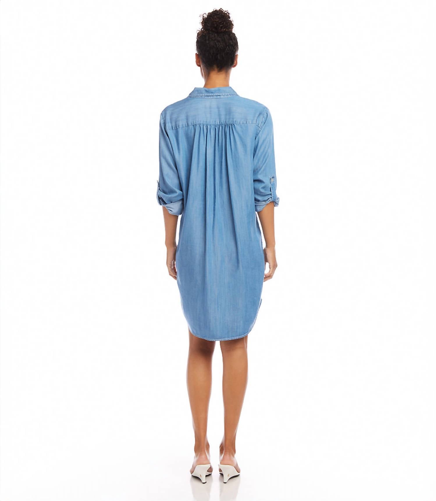 Karen Kane - Roll Tab Sleeve Shirtdress