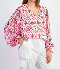 Ee:Some - Shimmering Print Blouse