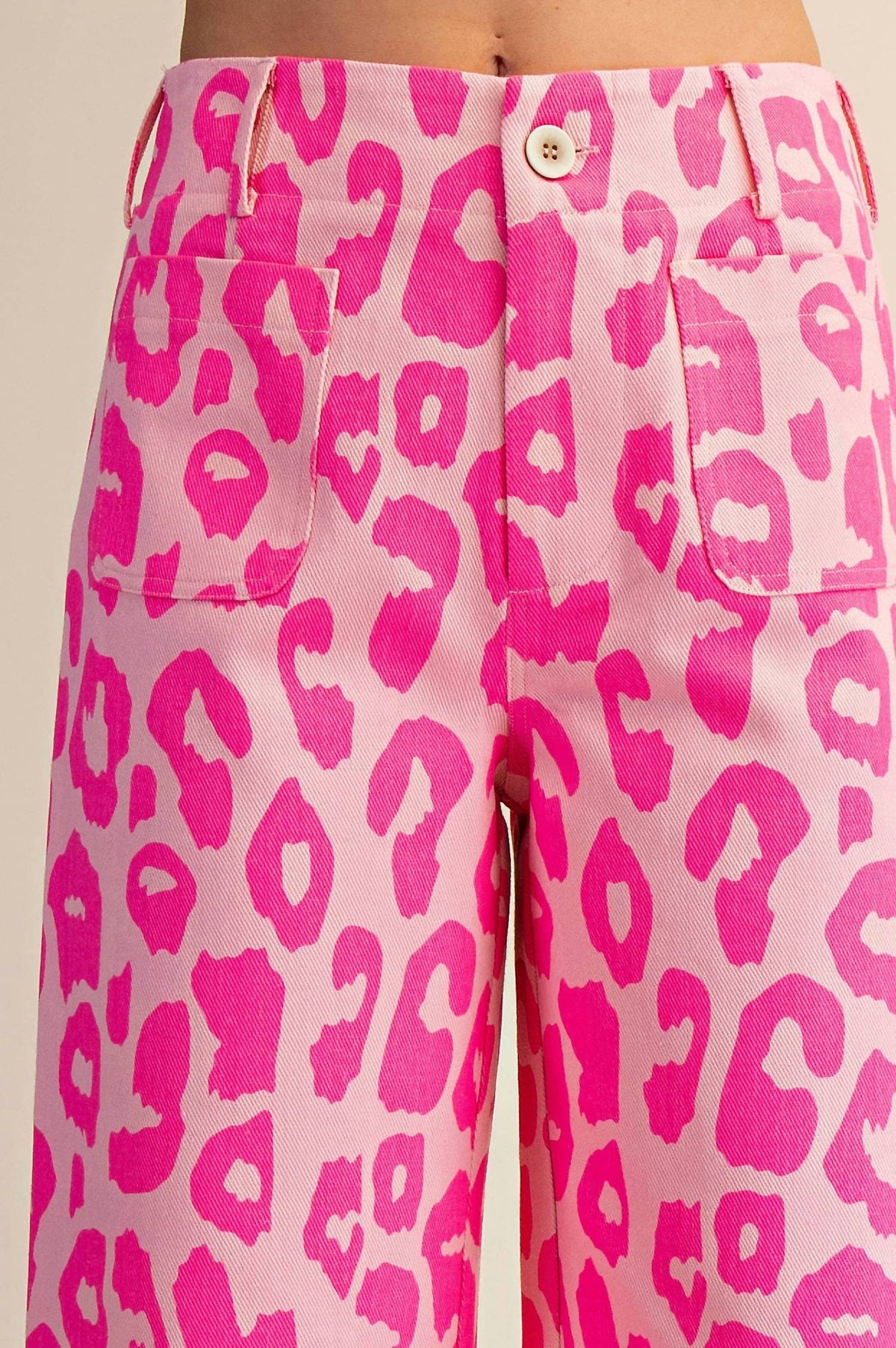 Glam - Cropped Wide-leg Leopard Pants