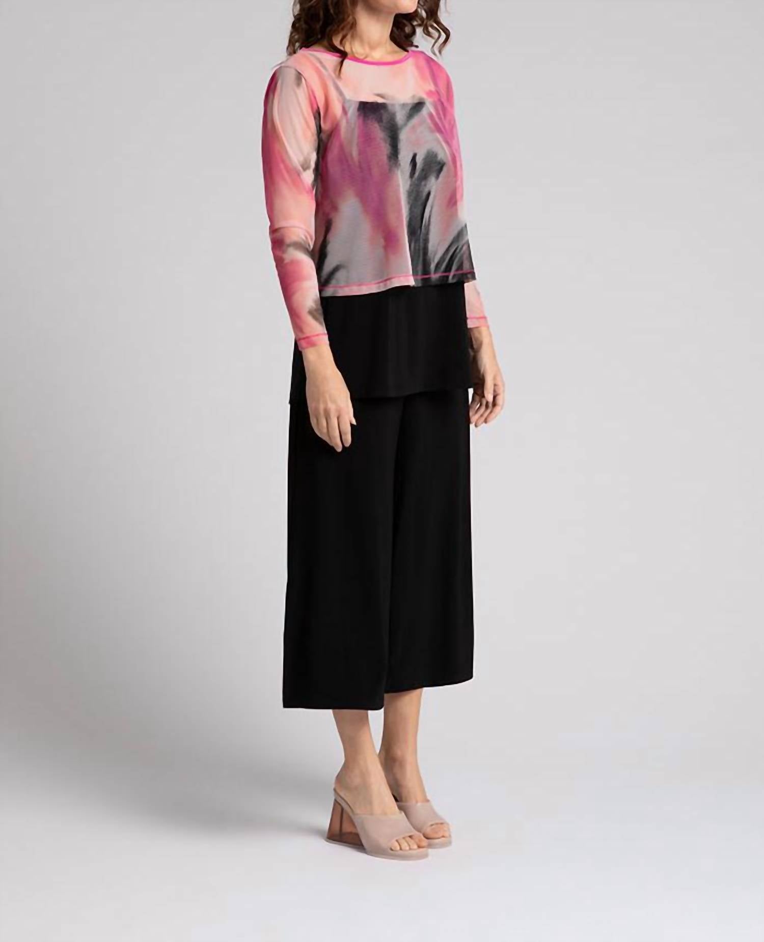 Sympli - Mesh Go To Cropped T Top