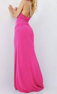 Jovani - Ruched One Shoulder Formal Dress