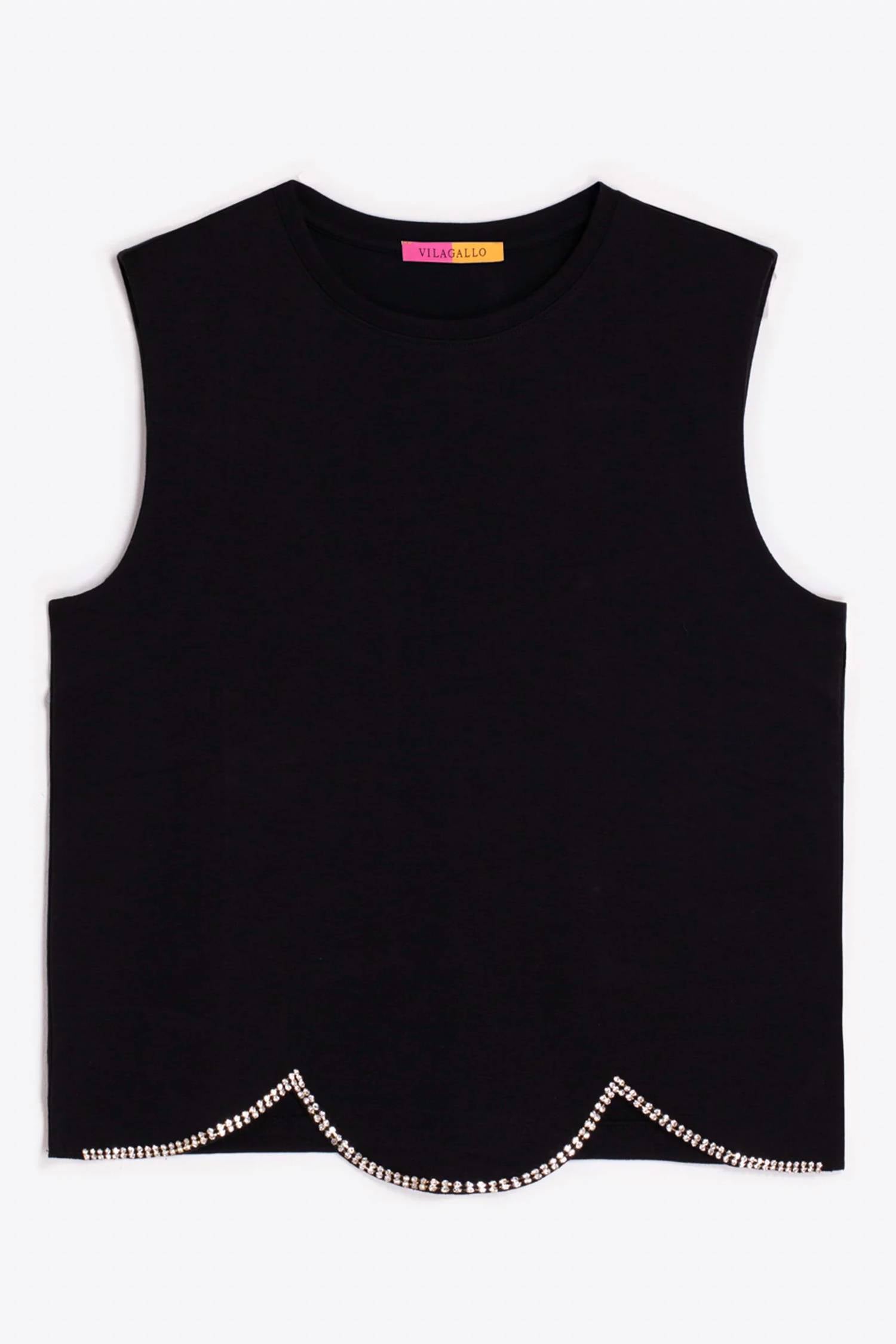 Vilagallo - Brillantes Hem Sleeveless Top