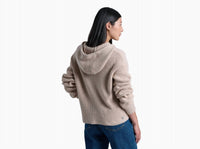 KUHL Fireside Sweater Hoody in natural - women's top - alternate view