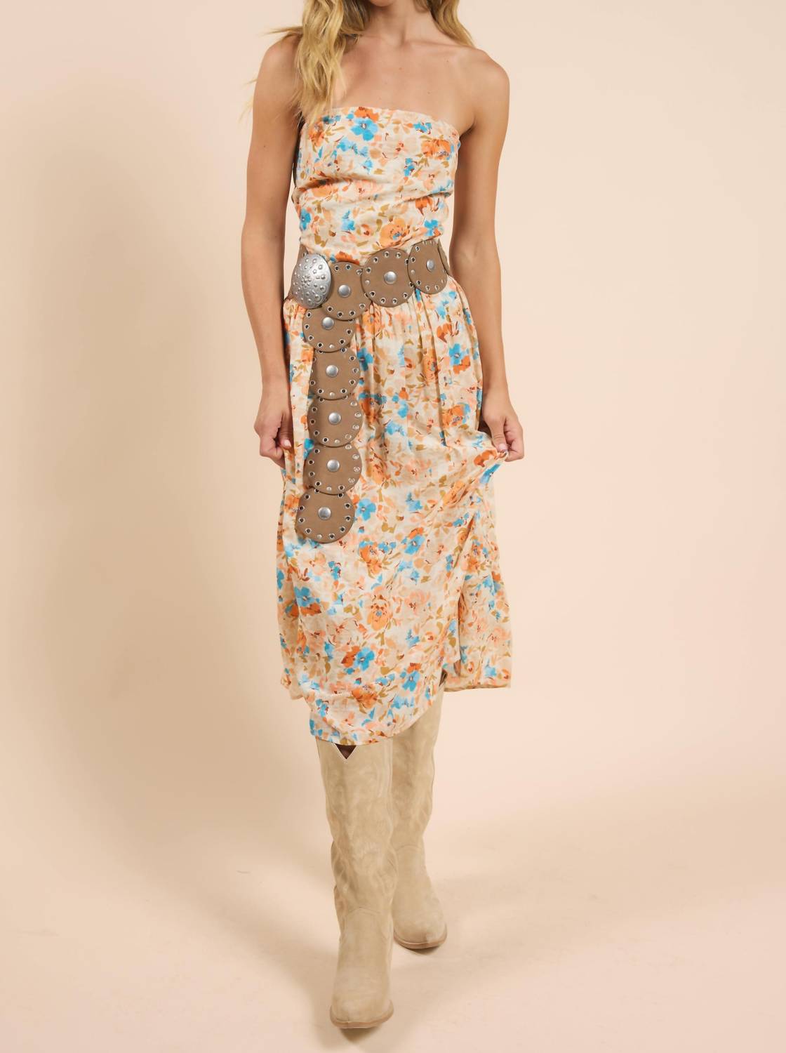 Sadie & Sage - Sonoma Tube Top Midi Dress With Pockets