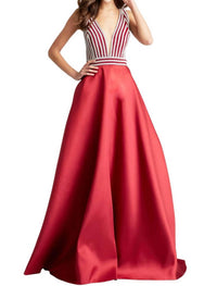 Jovani - Striped Prom Dress
