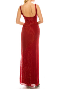 Aidan Mattox - Sleeveless Beaded Evening Dress