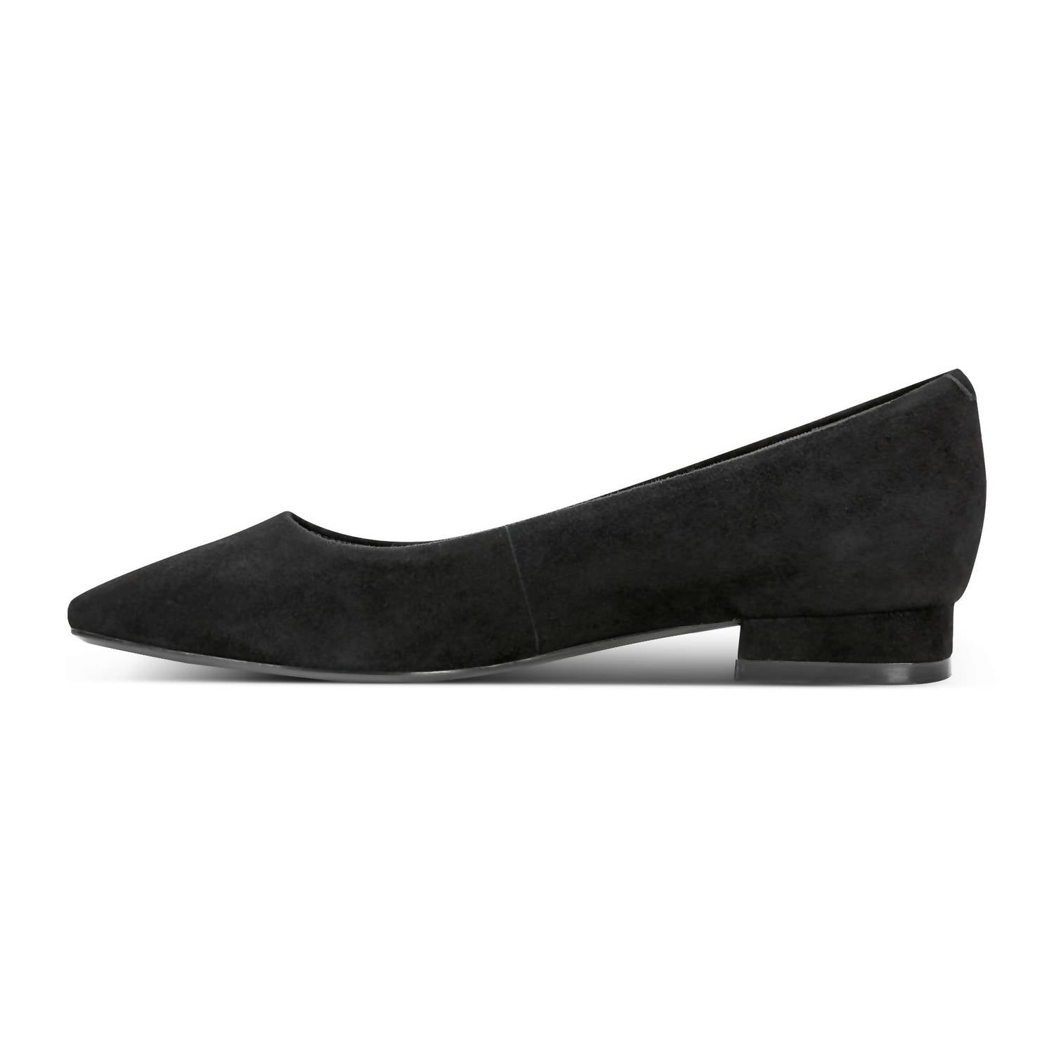 ROCKPORT Women's Tessa Pointy Toe Dress Shoes in black suede - women's flats - alternate view