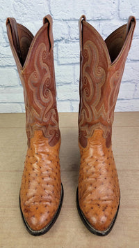 Tony Lama - Men's Western Full Quill Ostrich Boots